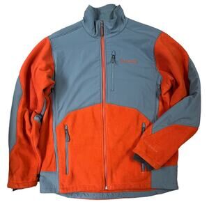 COLUMBIA Omni-Shield Fleece Jacket Mens Large Orange Grey Gorpcore Outdoors Fall